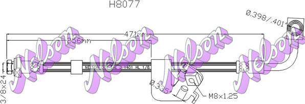 Kawe H8077 - Furtun frana aaoparts.ro