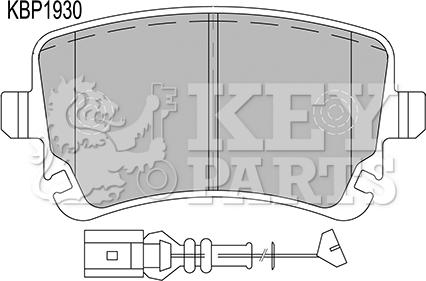 Key Parts KBP1930 - Set placute frana,frana disc aaoparts.ro