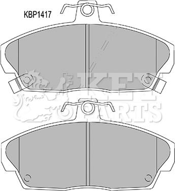 Key Parts KBP1417 - Set placute frana,frana disc aaoparts.ro