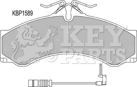 Key Parts KBP1589 - Set placute frana,frana disc aaoparts.ro