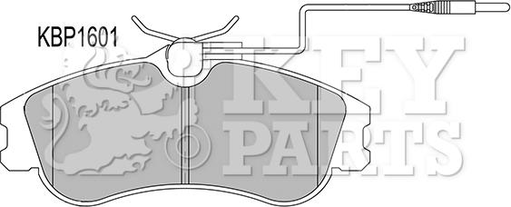 Key Parts KBP1601 - Set placute frana,frana disc aaoparts.ro