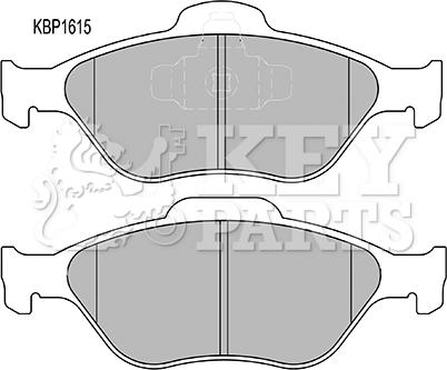 Key Parts KBP1615 - Set placute frana,frana disc aaoparts.ro