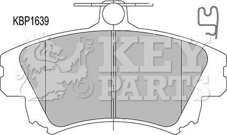 Key Parts KBP1639 - Set placute frana,frana disc aaoparts.ro