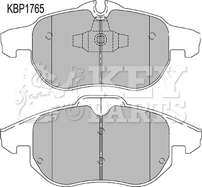 Key Parts KBP1765 - Set placute frana,frana disc aaoparts.ro