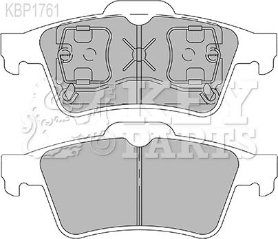 Key Parts KBP1761 - Set placute frana,frana disc aaoparts.ro