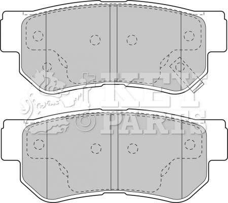 Key Parts KBP1787 - Set placute frana,frana disc aaoparts.ro
