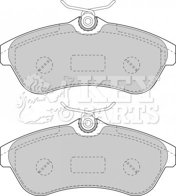 Key Parts KBP1735 - Set placute frana,frana disc aaoparts.ro