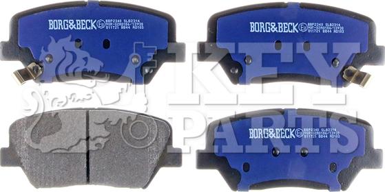 Key Parts KBP2340 - Set placute frana,frana disc aaoparts.ro