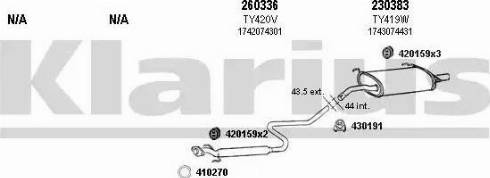 Klarius 900173E - Sistem de esapament aaoparts.ro