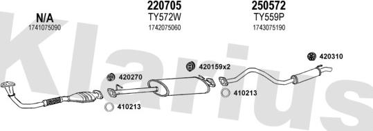 Klarius 900372E - Sistem de esapament aaoparts.ro