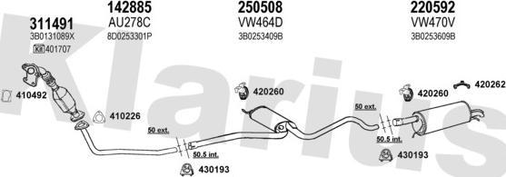 Klarius 930693E - Sistem de esapament aaoparts.ro