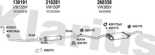 Klarius 930652E - Sistem de esapament aaoparts.ro