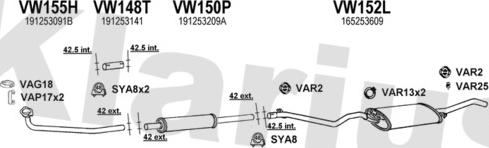 Klarius 930069U - Sistem de esapament aaoparts.ro