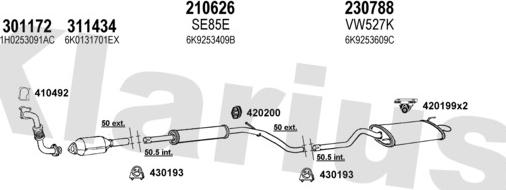 Klarius 930829E - Sistem de esapament aaoparts.ro