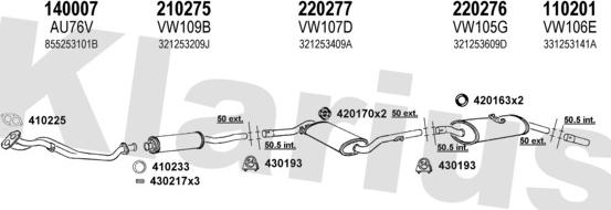 Klarius 930213E - Sistem de esapament aaoparts.ro