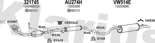 Klarius 930799U - Sistem de esapament aaoparts.ro