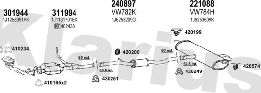 Klarius 931407E - Sistem de esapament aaoparts.ro