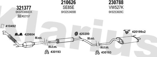 Klarius 931356E - Sistem de esapament aaoparts.ro