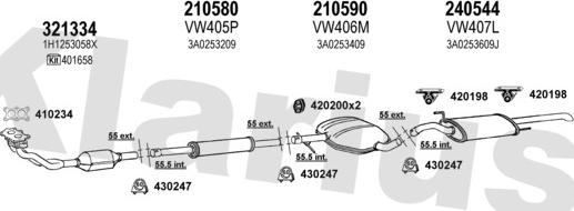 Klarius 931378E - Sistem de esapament aaoparts.ro