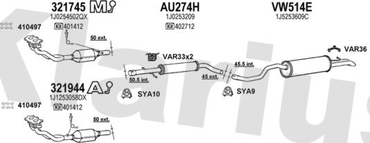 Klarius 931216U - Sistem de esapament aaoparts.ro