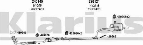 Klarius 450011E - Sistem de esapament aaoparts.ro