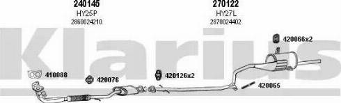 Klarius 450012E - Sistem de esapament aaoparts.ro