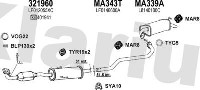 Klarius 570231U - Sistem de esapament aaoparts.ro