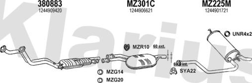 Klarius 600522U - Sistem de esapament aaoparts.ro
