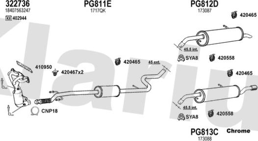 Klarius 631098U - Sistem de esapament aaoparts.ro