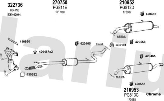 Klarius 631105E - Sistem de esapament aaoparts.ro