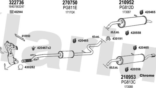 Klarius 631103E - Sistem de esapament aaoparts.ro