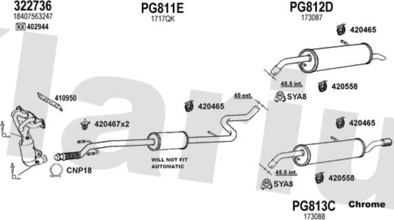Klarius 631103U - Sistem de esapament aaoparts.ro