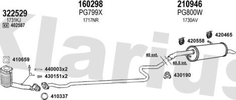 Klarius 631134E - Sistem de esapament aaoparts.ro