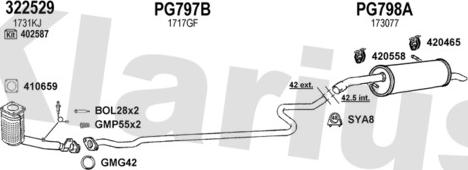 Klarius 631133U - Sistem de esapament aaoparts.ro