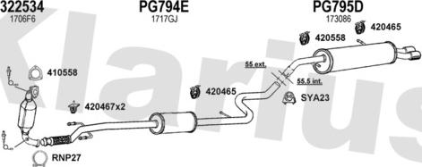 Klarius 631132U - Sistem de esapament aaoparts.ro