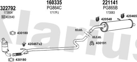 Klarius 631360E - Sistem de esapament aaoparts.ro