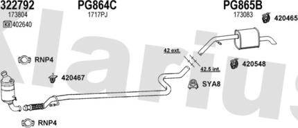 Klarius 631360U - Sistem de esapament aaoparts.ro