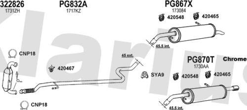 Klarius 631305U - Sistem de esapament aaoparts.ro
