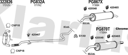 Klarius 631303U - Sistem de esapament aaoparts.ro