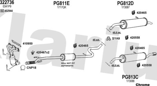 Klarius 631244U - Sistem de esapament aaoparts.ro