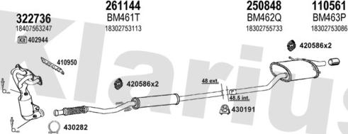 Klarius 620011E - Sistem de esapament aaoparts.ro