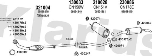 Klarius 180140E - Sistem de esapament aaoparts.ro
