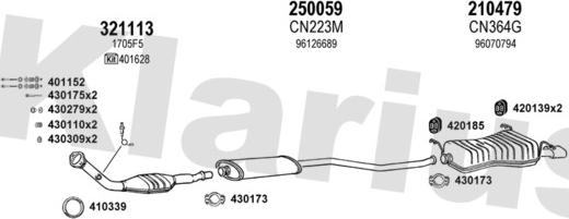 Klarius 180349E - Sistem de esapament aaoparts.ro