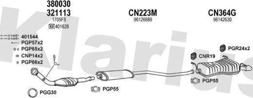 Klarius 180349U - Sistem de esapament aaoparts.ro