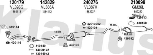 Klarius 390251E - Sistem de esapament aaoparts.ro