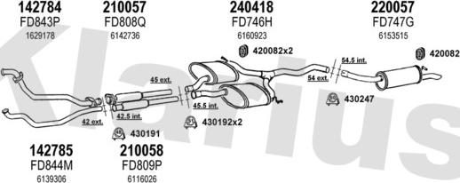 Klarius 360948E - Sistem de esapament aaoparts.ro