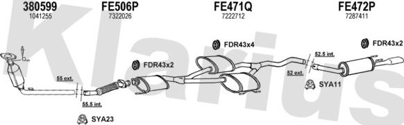 Klarius 360970U - Sistem de esapament aaoparts.ro