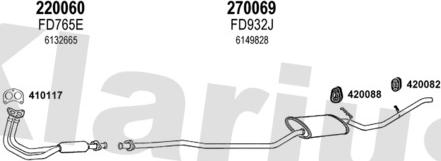 Klarius 360518E - Sistem de esapament aaoparts.ro