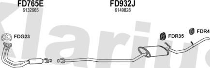 Klarius 360518U - Sistem de esapament aaoparts.ro