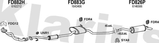 Klarius 360379U - Sistem de esapament aaoparts.ro